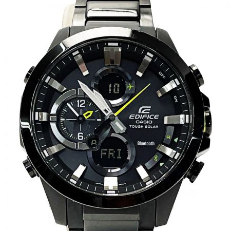  CASIO カシオ EDIFICE ECB-500DC-1AJF ブラック デジアナウォッチ ソーラー充電 ステンレススチール メンズ 腕時計
