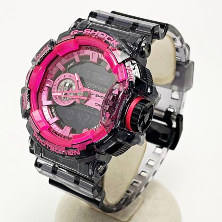  CASIO カシオ G-SHOCK クリアスケルトン GA-400SK-1A4JF ブラック×ピンク デジアナウォッチ クォーツ メンズ 腕時計