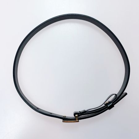  GUCCI グッチ 無地 牛革 Gバックル ブラック ベルト