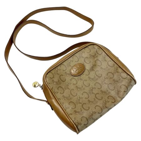  CELINE セリーヌ ヴィンテージ ブラウン ショルダーバッグ レディース ゴールド金具