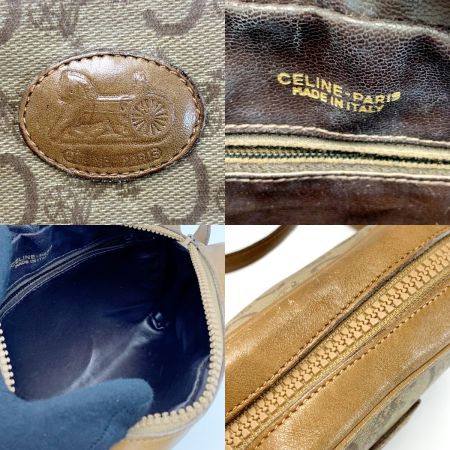  CELINE セリーヌ ヴィンテージ ブラウン ショルダーバッグ レディース ゴールド金具