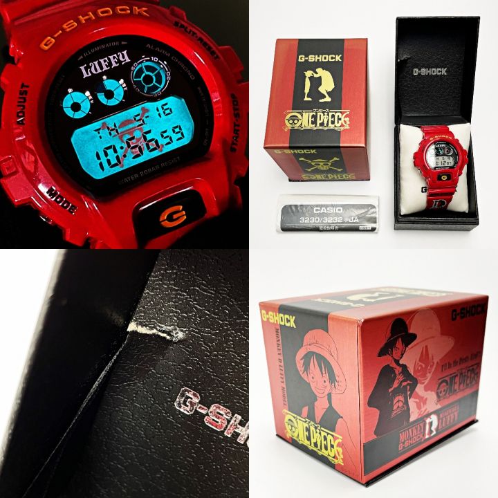 中古】 CASIO カシオ G-SHOCK DW-6900FS ONE PIECE LUFFY モデル レッド 9999本限定 クォーツ メンズ  腕時計｜総合リサイクルショップ なんでもリサイクルビッグバン オンラインストア