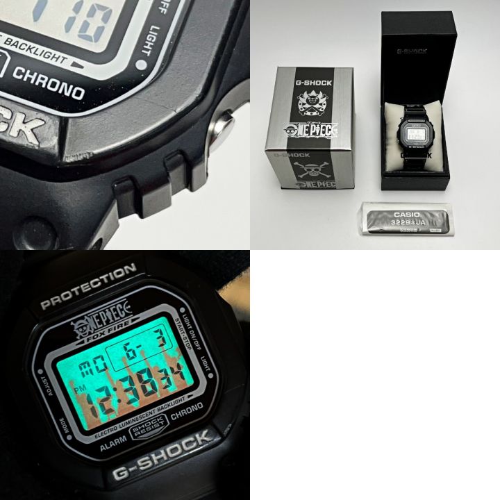 CASIO カシオ G-SHOCK ONEPIECEコラボ DW-5600VT 麦わらの一味 ブラック クォーツ ユニセックス 腕時計  箱・取説有｜中古｜なんでもリサイクルビッグバン