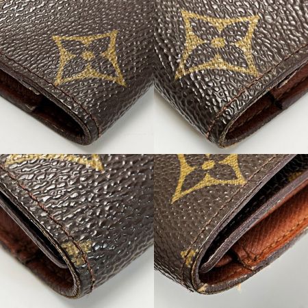  LOUIS VUITTON ルイヴィトン モノグラム ポルトトレゾール インターナショナル M61215 ブラウン 3つ折り財布 レディース
