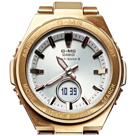  CASIO カシオ Baby-G MSG-W200DG-4AJF ピンクゴールド×ホワイト 電波ソーラー デジアナ レディース 腕時計