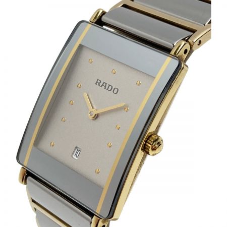  RADO ラドー ダイヤスター デイト 160.0381.3 シルバー クォーツ メンズ 腕時計 DIASTAR