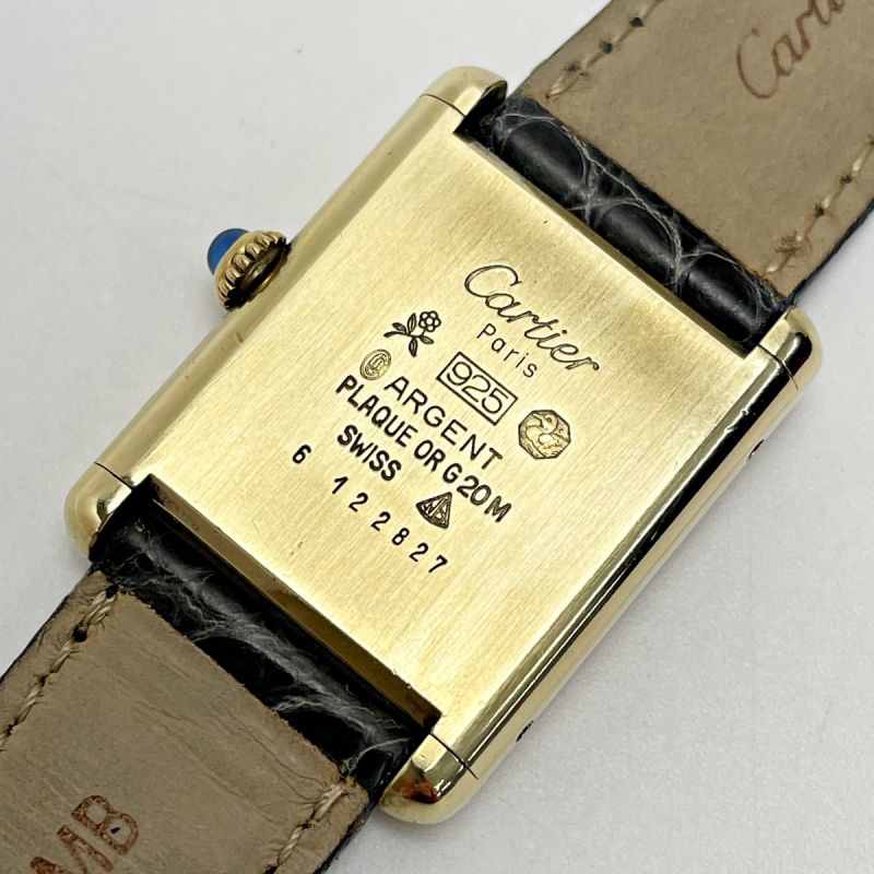 中古】 Cartier カルティエ マストタンク ヴェルメイユ SV925+G20M ...