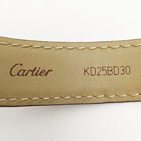  Cartier カルティエ マストタンク ヴェルメイユ SV925+G20M ダークブラウン 手巻き レザー レディース 腕時計 ケース有