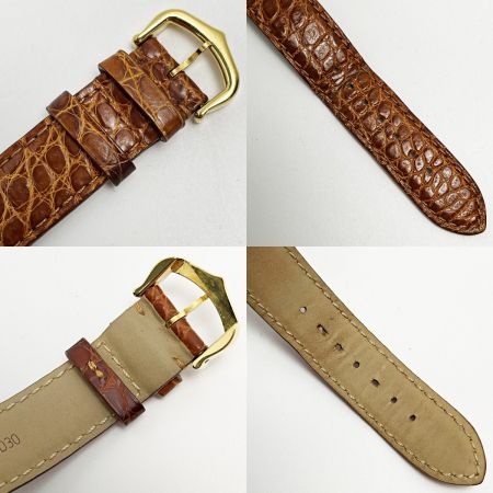  Cartier カルティエ マストタンク ヴェルメイユ SV925+G20M ダークブラウン 手巻き レザー レディース 腕時計 ケース有