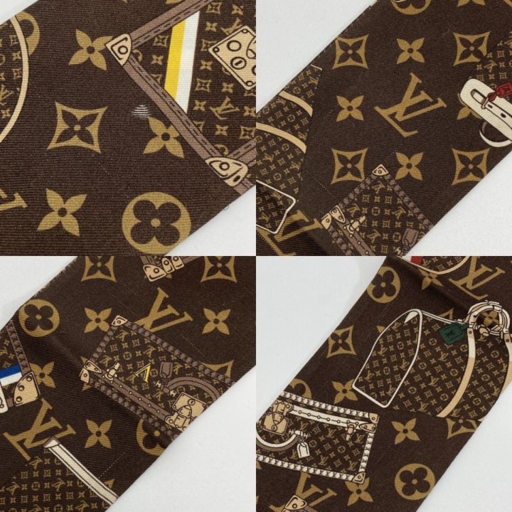 LOUIS VUITTON ルイヴィトン バンドー・モノグラムス M72395 ブラウン ツイリースカーフ シルク｜中古｜なんでもリサイクルビッグバン