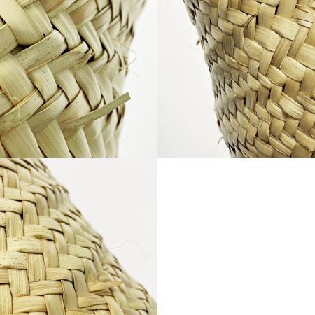  CELINE セリーヌ トリオンフ S-GA-5109 ベージュ ストロートート かごバッグ 籐×レザー レディース