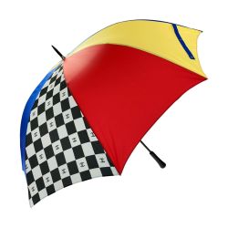 ☆☆ CHANEL シャネル 傘 レイングッズ マルチカラー ポリエステル×カーフスキン 日傘 パラソル Bランク