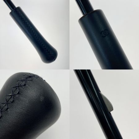  CHANEL シャネル 傘 レイングッズ マルチカラー ポリエステル×カーフスキン 日傘 パラソル