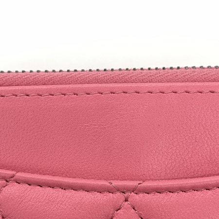  CHANEL シャネル 財布 マトラッセ フラグメントコインケース ショッキングピンク x ブラック