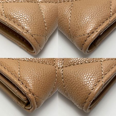  CHANEL シャネル クラシックフラップウォレット AP0230Y ブラウン 3つ折り財布 キャビアスキン レディース ゴールド金具