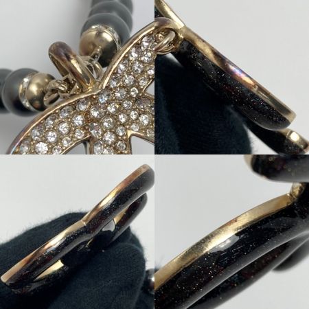  CHANEL シャネル ココマーク ラインストーン×フェイクパール ネックレス C23P シャンパンゴールド/ブラック