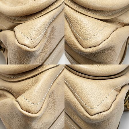  Chloe クロエ パラティ ベージュ 2WAYバッグ レザー レディース ゴールド金具 布袋有