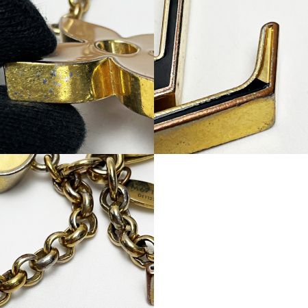  LOUIS VUITTON ルイヴィトン フルール ドゥ モノグラム ゴールド系 チャーム キーホルダー キーリング アクセサリー
