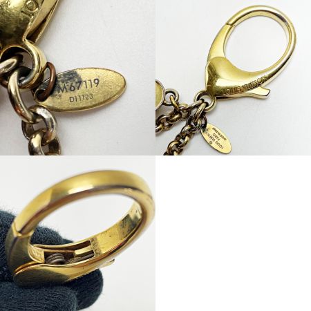  LOUIS VUITTON ルイヴィトン フルール ドゥ モノグラム ゴールド系 チャーム キーホルダー キーリング アクセサリー