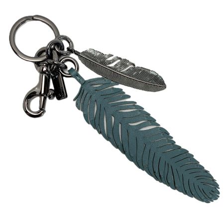  COACH コーチ ホルダー キーリング 羽 モスグリーン