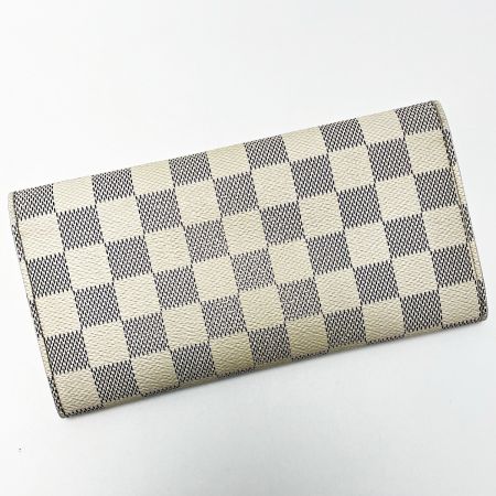  LOUIS VUITTON ルイヴィトン ポルトフォイユ・エミリー N63021 ダミエ・アズール 長財布 レディース ゴールド金具