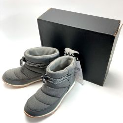☆☆ SOREL ソレル ショートブーツ スノーブーツ  NL3438-052 グレー SIZE 24cm 箱付き レディース Sランク