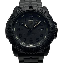 ☆☆ LUMINOX ルミノックス ネイビーシールズ カラーマーク 3050シリーズ 3050 ブラック クォーツ メンズ 腕時計 ケース有 Bランク