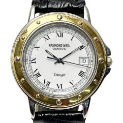 ☆☆ RAYMOND WEIL レイモンド ウェイル Tango ゴールド×シルバー クォーツ 白文字盤 メンズ 腕時計 Cランク