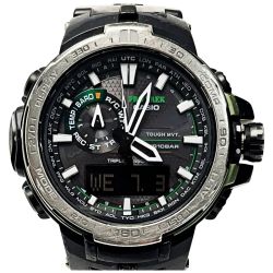 ☆☆ CASIO カシオ PRO TREK PRW-6000Y-1AJF ブラック系 電波ソーラー デジアナ 樹脂 メンズ 腕時計 Cランク