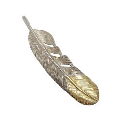 ☆☆ TADY & KING フェザー ペンダントトップ 剣先K18 SV925 羽根 先金 Bランク