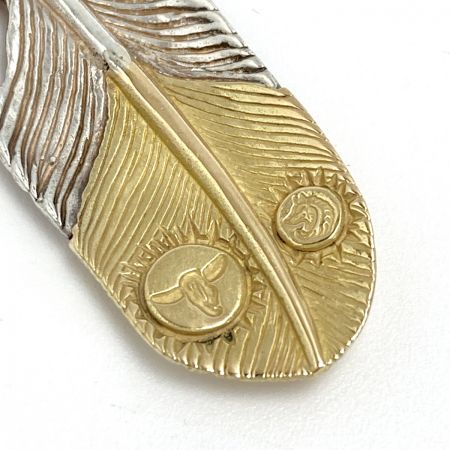  TADY & KING フェザー ペンダントトップ 剣先K18 SV925 羽根 先金
