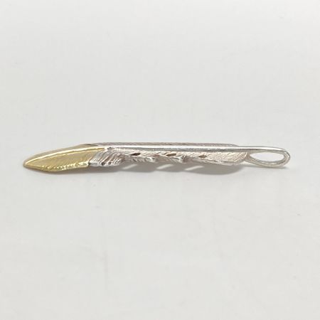  TADY & KING フェザー ペンダントトップ 剣先K18 SV925 羽根 先金