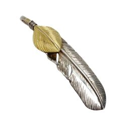 ☆☆ TADY & KING フェザー ペンダントトップ ハートK18 SV925 羽根 Bランク