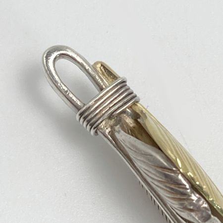  TADY & KING フェザー ペンダントトップ ハートK18 SV925 羽根