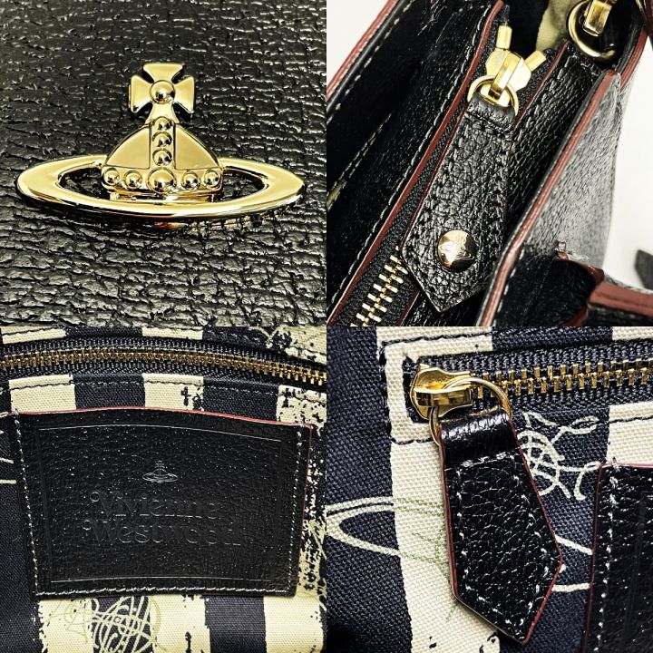 美品 ヴィヴィアンウエストウッド メッセンジャーバッグ ゴールド金具  