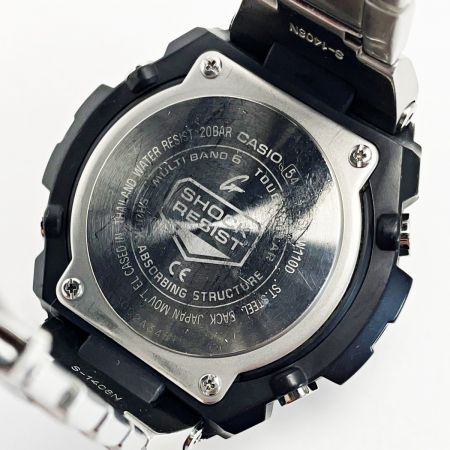 CASIO カシオ G-SHOCK G-STEEL GST-W110D-1A9JF シルバー×ブラック 電波ソーラー アナデジ メンズ 腕時計 ｜中古｜なんでもリサイクルビッグバン