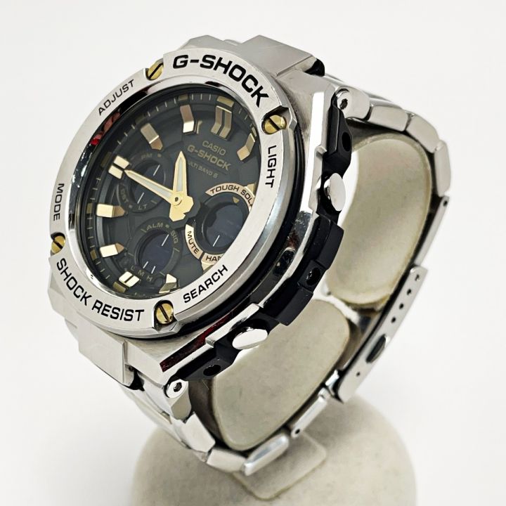 CASIO カシオ G-SHOCK G-STEEL GST-W110D-1A9JF シルバー×ブラック 電波ソーラー アナデジ メンズ 腕時計｜中古 ｜なんでもリサイクルビッグバン