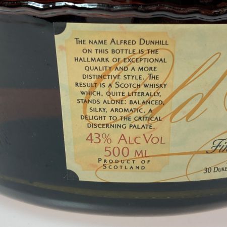  dunhill ダンヒル オールドマスター 500ml 43度 スコッチ ウイスキー 古酒 箱有 OLD MASTER 未開栓