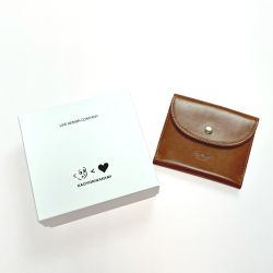 ☆☆ KAOYORINAKAMI カオヨリナカミ 2つ折り財布 ブラウン ブラウン Aランク