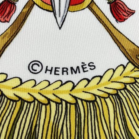  HERMES エルメス カレ90 CAPARACONS DE LA FRANCE ET DE L'INDE 馬飾り スカーフ グリーン シルク