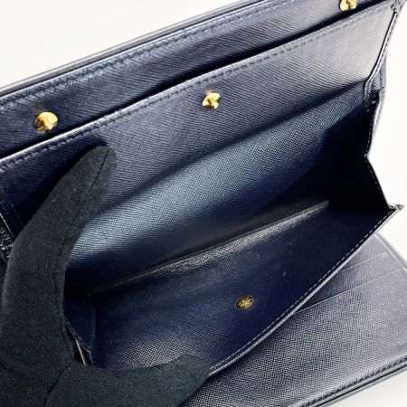  LOUIS VUITTON ルイヴィトン モノグラム・ミニ ポルト トレゾール インターナショナル M92242 ブルー 三つ折り財布 レディース