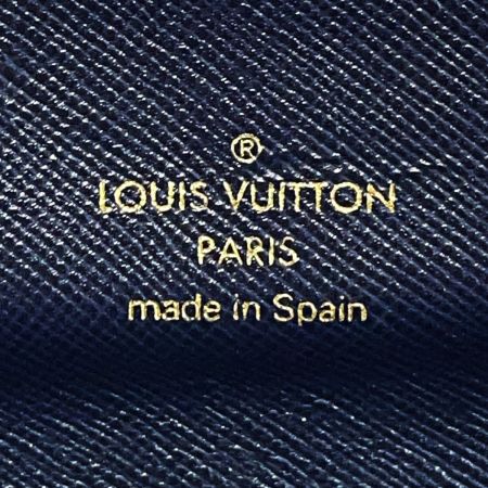  LOUIS VUITTON ルイヴィトン モノグラム・ミニ ポルト トレゾール インターナショナル M92242 ブルー 三つ折り財布 レディース