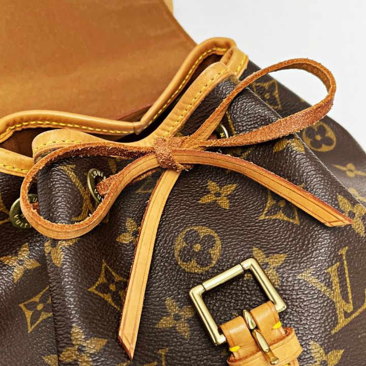 LOUIS VUITTON ルイヴィトン モノグラム モンスリMM M51136 ブラウン リュック バックパック レディース  ゴールド金具｜中古｜なんでもリサイクルビッグバン