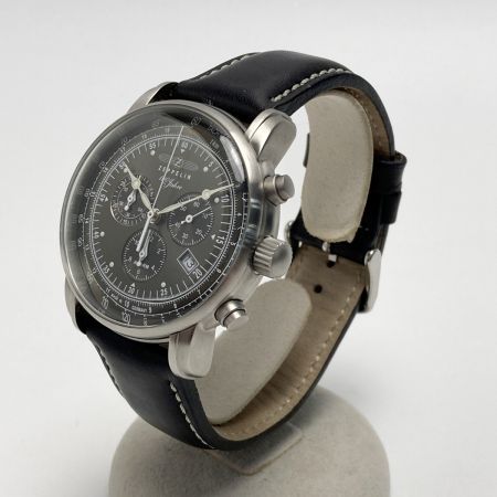  Zeppelin ツェッペリン 100周年記念モデル クロノグラフ 7680-2 ブラック クォーツ メンズ 腕時計
