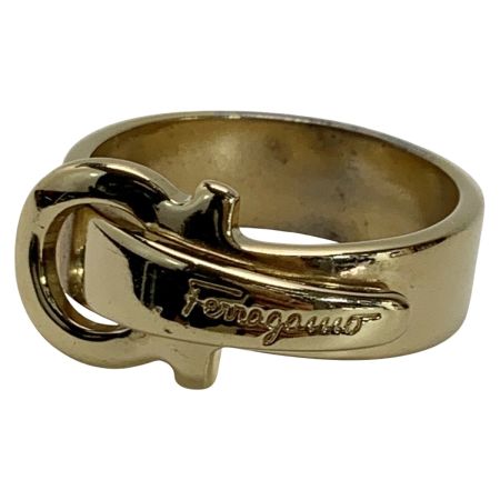  Salvatore Ferragamo サルヴァトーレフェラガモ ガンチーニモチーフ ゴールド スカーフリング