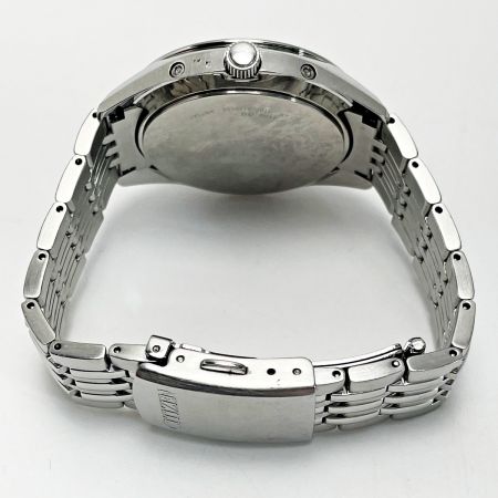  CITIZEN シチズン 電波ソーラー H100-S113156 シルバー×ブラック 黒文字盤 アナログ メンズ 腕時計