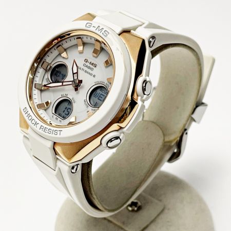  CASIO カシオ Baby-G ジーミズ MSG-W100G-7AJF ホワイト×ピンクゴールド 電波ソーラー デジアナ レディース 腕時計