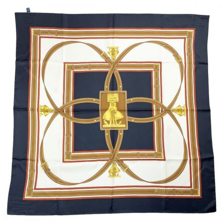  Burberrys バーバリーズ ベルト柄 シルクスカーフ レディース