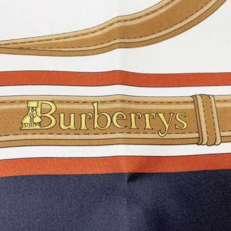  Burberrys バーバリーズ ベルト柄 シルクスカーフ レディース