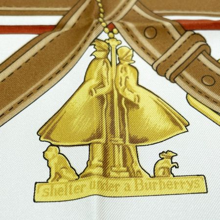  Burberrys バーバリーズ ベルト柄 シルクスカーフ レディース